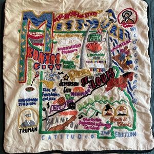 Catstudio Missouri hand embroidered pillow